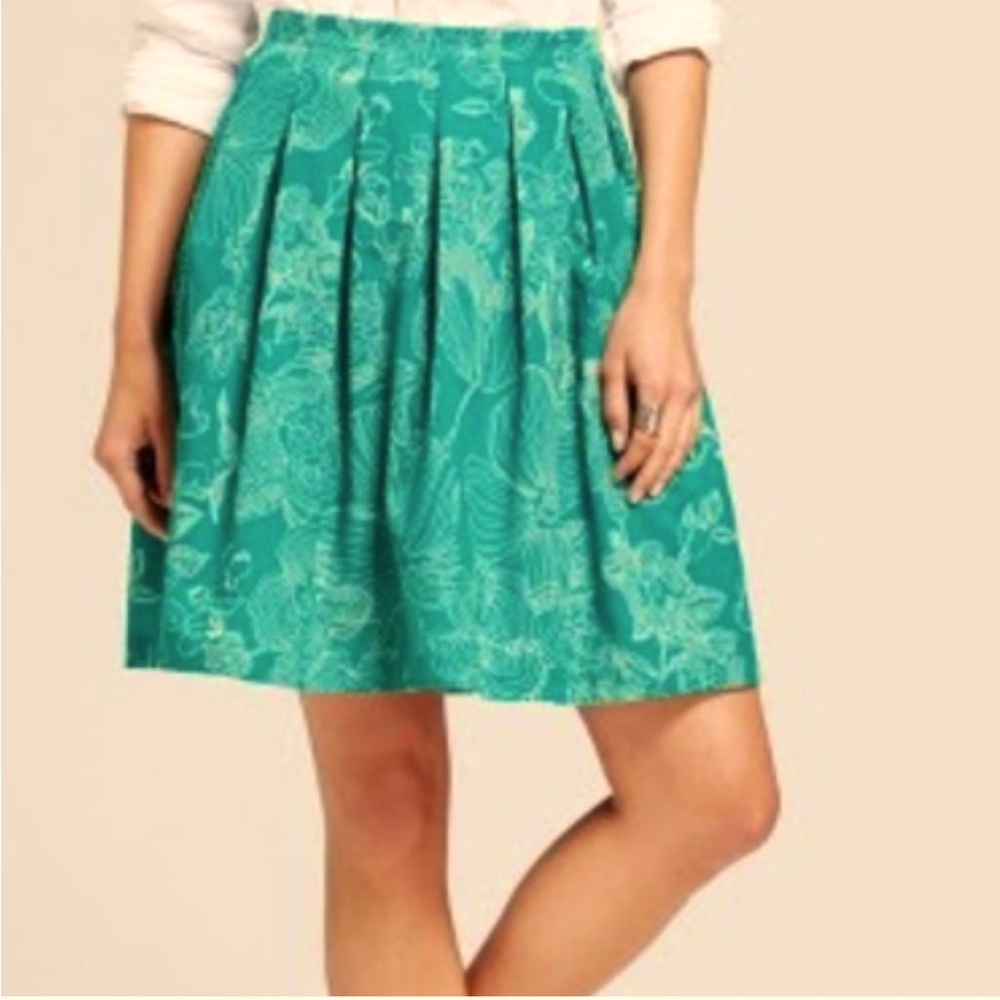 Isani for Target skirt full pleated green floral XL cottagecore feminine cotton